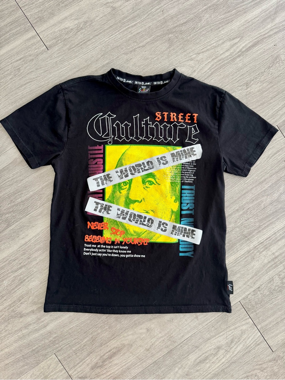 Switch Remarkable Street Culture Graphic Tee Large Black Y2K Streetwear